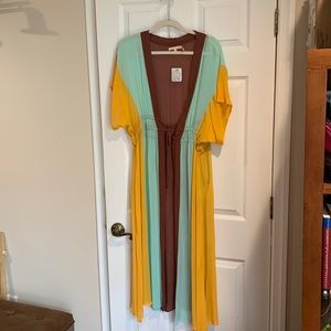NFC X Free people rainbow chiffon kaftan kimono